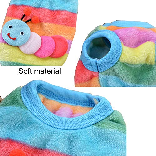 ANIAC Pet Costume Cute Rabbit Clothes Soft Bunny Vest Cozy T-Shirt for Kitten Ferret Chihuahua Puppy and Small Animals (2XS, Rainbow) - color: Rainbow, size: 2XS