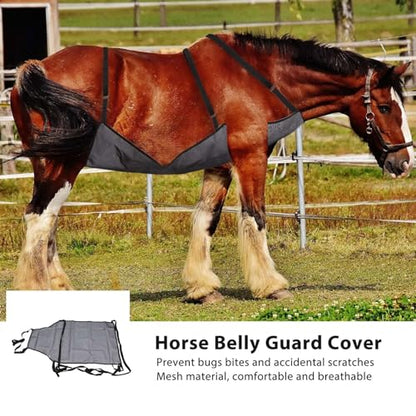 Horse Belly Guard Net: Scratch Proof, Breathable Mesh, Fly Sheet Belly Guard, Belly Protector, Horse Fly Sheet