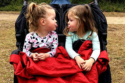 DOWN UNDER OUTDOORS Waterproof 350 GSM Fleece or Sherpa Stadium Blanket - color: Red