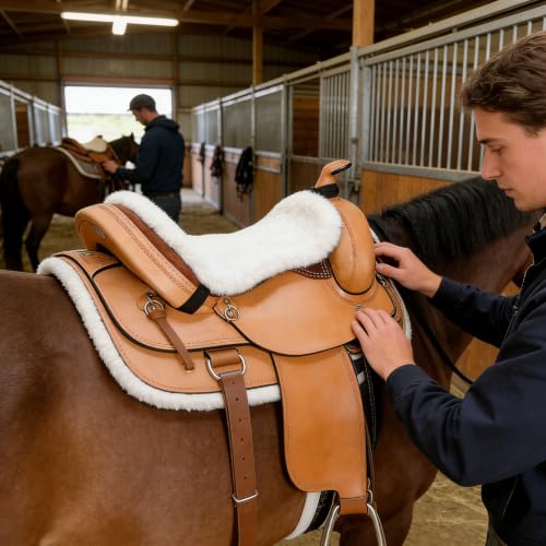 Saddle Cushion, Plush Saddle Cushion, Helps with Stability and Cushioning During Equestrian Riding