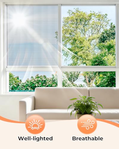 Gecork Window Screen Mesh for Doors & Windows, 39 in x 78 in, Fiberglass - size: 39in x 78in