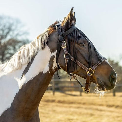Horze Horse Fly Mask Veil, Soft Stretch, Ultra Lightweight Equine Fly Mask - size: M
