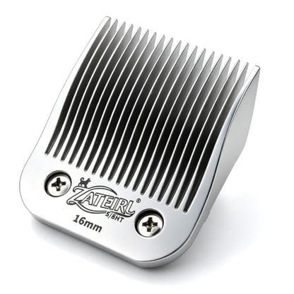 Size 5/8HT Detachable Pet Grooming Clipper Blade with Ceramic Cutter, 16mm 5/8 Inch Cut Length, Silver, Compatible with Andis, Oster A5, Wahl KM10, 1 Pack - color: Silver, size: 5/8HT 16mm