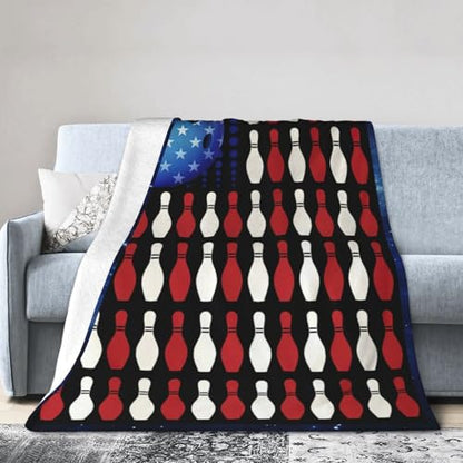 Super Cozy Soft Bowling Throw Blanket - Warm Plush Fluffy Women Men Lightweight Fleece Flannel Gifts for Kids Adults 50"X40" - color: Bowling, size: 50"x40"