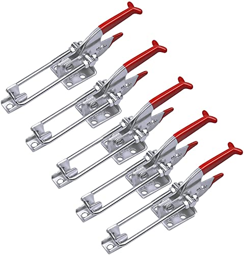 5Pack 2000lbs Toggle Clamp 431,Heavy Duty Toggle Latch Clamp for Latch Lock,Self Latch Toggle Latch Action Lock for Tire Carrier Latch,Smoker Lid Latch,Cam Clamp Latch Pull Latch,Draw Latch Hardware. - style: A431-5pcs