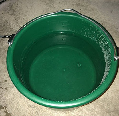 Farm Innovators HB-60 9 Quart 2 Gallon 60 Watt Plastic Heated Bucket with Built in Thermostat, Green - color: Single, size: 2 Gallon