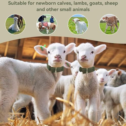 Sheep Collar, Non-Slip Nylon Adjustable Goat Collar Livestock Neck Strap for Farm Ranch Calf Goat Cow Horse Sheep Small Animal Accessories, Total Length 30in (L) - size: L