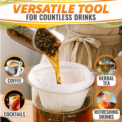 5.3 In Thai Tea Strainer, Fine Mesh Cloth, Stainless Steel Handle - style: Tea Filters