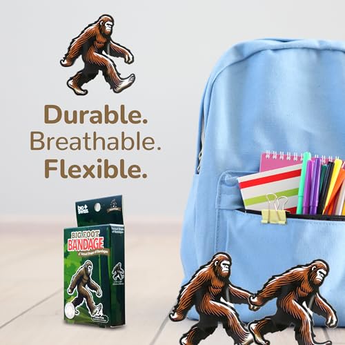BioSwiss Bandages, Bigfoot Shaped Self Adhesive Bandage Set, Latex Free, Sterile Wound Care, 24 Count - color: Big Foot, size: 24-Count Box