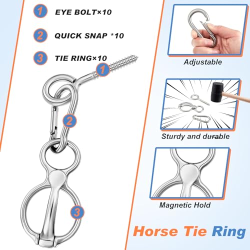 Nuenen Horse Tie Ring, Upgraded Horse Tack and Supplies - color: Silver