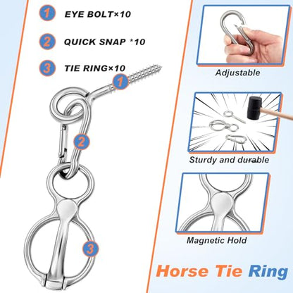 Nuenen Horse Tie Ring, Upgraded Horse Tack and Supplies - color: Silver