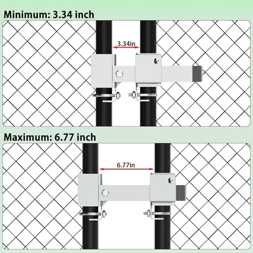 Chain Link Fence Double Gate Latch Strong Arm Double Gate Latch - size: For 1 5/8" thru 2" Gate Frames