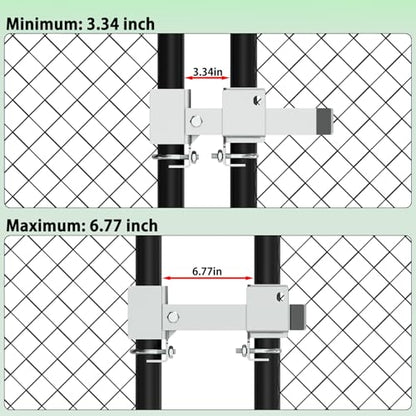 Chain Link Fence Double Gate Latch Strong Arm Double Gate Latch - size: For 1 5/8" thru 2" Gate Frames