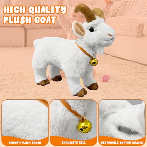 WYZOID Screaming Goat Toy, Screaming Goat Plush Toy, Makes Fun Screaming Goat Sounds, Features Goat Bell, Fun Gifts for Friends and Co-Workers