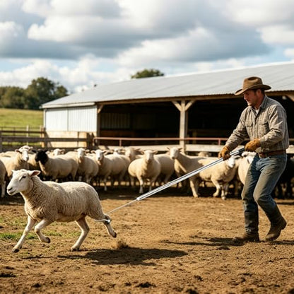 Goat Catcher Leg Hook, Adjustable Shepherd Hook for Goats and Sheep