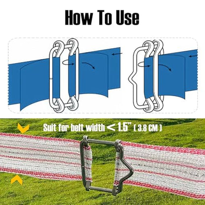 Electric Fence Polytape Splicer, 1-1/2 Inch, 10 Pack