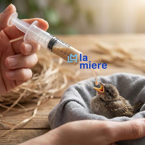 LA MIERE Wisdom Teeth Syringes, 5Packs 12cc Irrigation Dental Syringes with Measure Scale & Curved Tip for Dental Care Liquid Oral Tonsil Stone