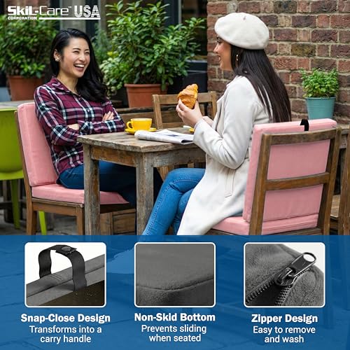 Skil-Care Seat Buddy Cushion, Foldable, 16x16, Grey Cozy Cloth, 914352 - color: Grey