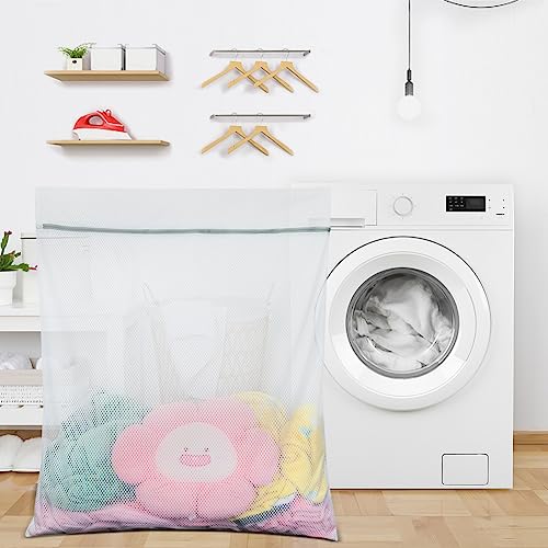 Vivifying Mesh Laundry Bags, 2 Pack XXXL Extra Large Honeycomb Laundry Bags with Zipper for Washing Machine, Coats, Stuffed Toys, Blanket, Sweater, Delicates Clothes - size: 2XXXL(35" x 43")