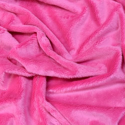 Surf turtle Hot Pink Super Soft Minky Fabric by The Yard, 36"x60" - color: Hot Pink