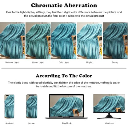 NEWCOSPLAY Fleece Leaves Pattern Throw Blanket, Dark Blue, 50"x60" - color: Dark Blue, size: Throw(50"x60")