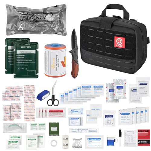 CVLIFE First Aid Kit with MOLLE Pouch, Comprehensive Trauma Kit