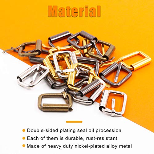 1 inch 25mm Metal Belt Buckle Hardware Assortment Webbing Strap Loops Clasp for Belt Craft DIY Accessories - style: Roller Pin Buckles