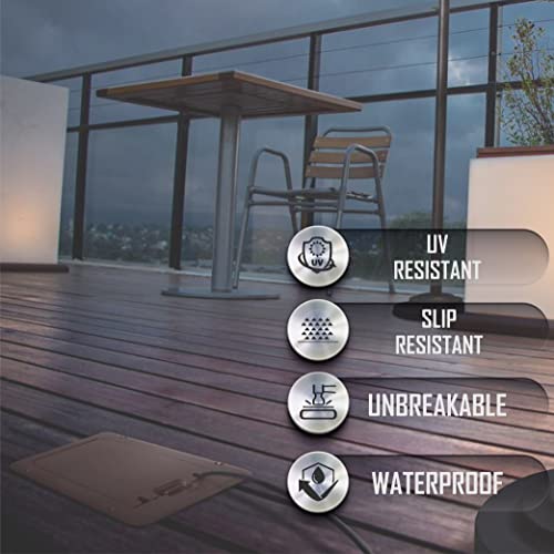 TayMac Weatherproof Deck Outlet Cover, Low Profile, ADA Compliant, Bronze - color: Bronze