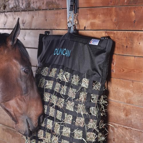 Dura-Tech Easy Load XX-Large 2" Slow Feed Hay Bag for Horses | 5+ Flake Capacity | Ultra-Durable 1200D Polyester | Color Navy - color: Navy