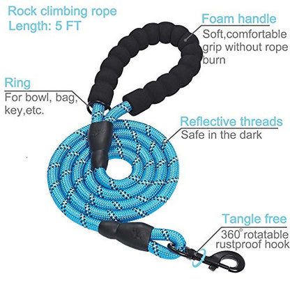 haapaw Martingale Dog Collar with Quick Release Buckle Reflective Dog Training Collars for Small Medium Large Dogs - color: Blue, size: M