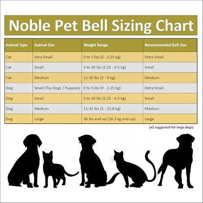 Noble Bells Handmade in USA, Extra Loud Collar Bell for Cat or Dog, Small - size: Small
