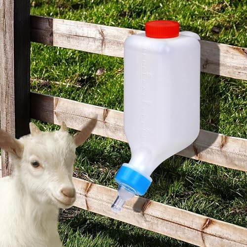 Lamb Feeding Bottle Hangable Soft Nipple Drink Clear Scale | Small Animal Bottle for Kid Goat Supplies Lamb Feeding Hangable Soft Nipple Drink Clear Scale Kid Goat Supplies Small Animal