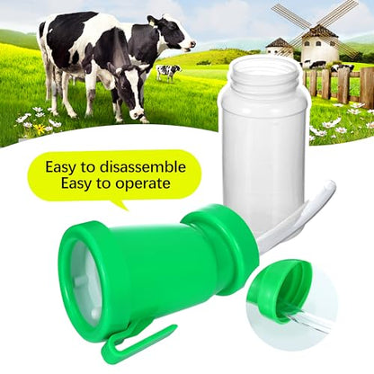 Blisstime Teat Dip Cup (Green) Non Reflow Nipple Cleaning Disinfection Dip Cup for Cow Sheep Goat - color: Green
