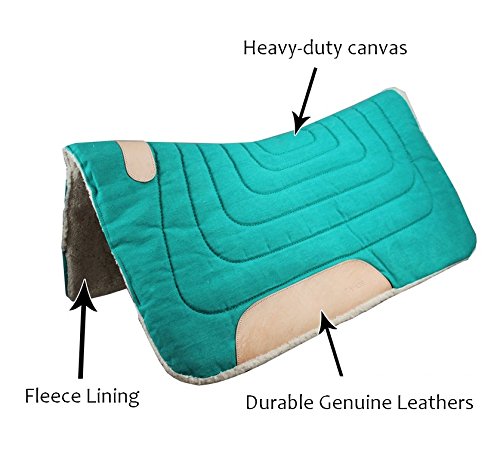 Tahoe Tack Contoured Canvas Western Saddle Pad Available in Mini Pony and Horse Sizing - color: Brown