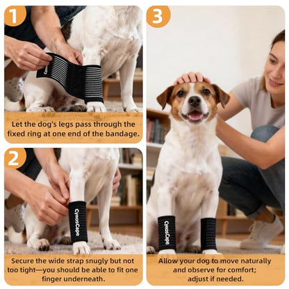 Rear Leg Hock Joint Compression Wrap – Knee Brace for Back Leg Support in Dogs - size: Small