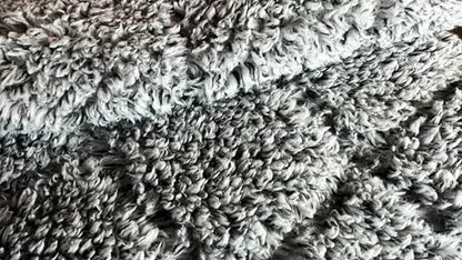 DOWN UNDER OUTDOORS Waterproof 350 GSM Fleece or Sherpa Stadium Blanket - color: Black/Heather Grey