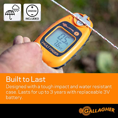 Gallagher Smartfix Fence Volt & Current Meter | Fault Finder for Electric Fencing | Digital Display with Directional Arrows | Measures Voltage, Amperage & Short Location | Saves Time on Repairs