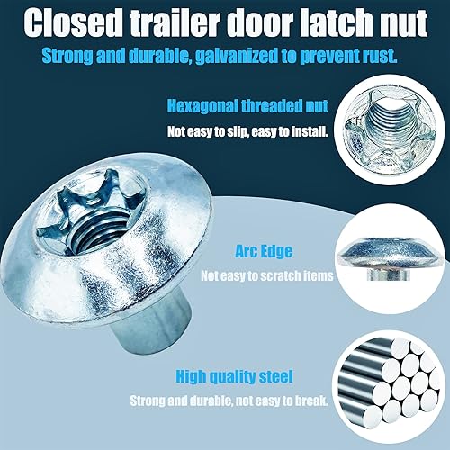 Fuoequl Trailer Hasp Bolt Kit, Trailer Hasp Bolt Style - style: Trailer Hasp Bolt
