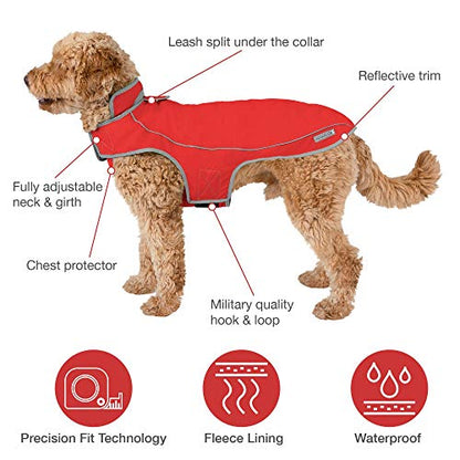 Jacket for All Dogs, Fleece-Lined, Waterproof Doggie Vest, Reflective Pet Parka (2200) (Medium, Black) - color: Black, size: Medium