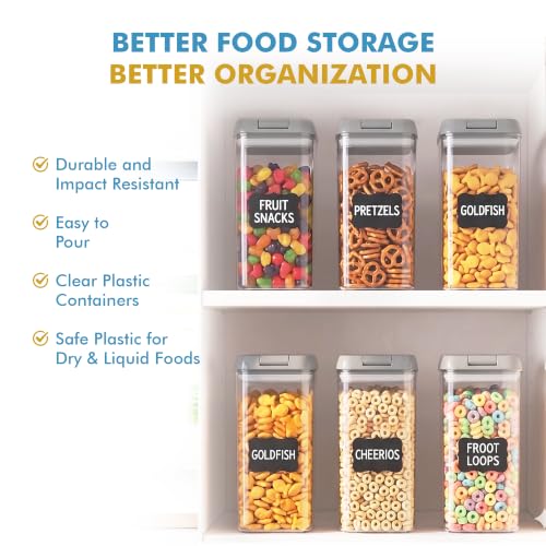 Shazo 6 PC 1.2L Airtight Food Storage Containers with Lids BPA Free Plastic - color: Gray