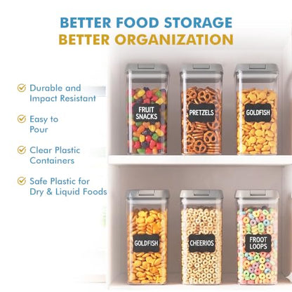 Shazo 6 PC 1.2L Airtight Food Storage Containers with Lids BPA Free Plastic - color: Gray