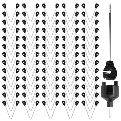Electric Fencing Premium Stand Off/Long Arm Multi Purpose Insulator for Polywire/Polytape/Rope/Wire PK130 with 1 Free Socket Tool/Drill Chuck - size: PK130