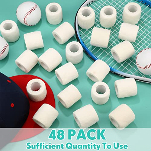 Treela 48 Pack Self Adhesive Wrap Bandage, White, 2 Inches x 5 Yards - color: White, size: 2 Inch X 5 Yards