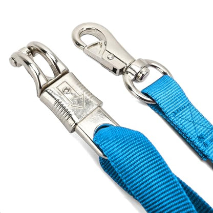 4PCS Cross Ties,Heavy Duty Adjustable Nylon Cross Ties for Horse Horse Trailer Tie with Panic Snap and Bull Snap,Adjustable Length from 44.5-78.5 Inch,Blue - style: Blue-4PCS