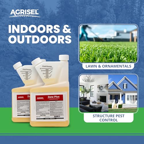 Agrisel Zone Plus Insect & Pest Control, Eco-Friendly, 32 Ounce | Broad Spectrum, for Indoor & Outdoor, Effective Against 100 Pests - size: 32 Fl Oz (Pack of 1)