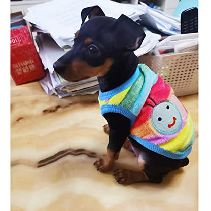 ANIAC Pet Costume Cute Rabbit Clothes Soft Bunny Vest Cozy T-Shirt for Kitten Ferret Chihuahua Puppy and Small Animals (2XS, Rainbow) - color: Rainbow, size: 2XS
