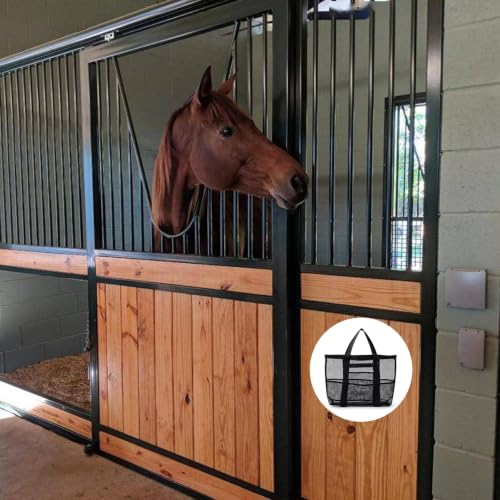 1Pcs Horse Grooming Bag Durable Horse Tool Bag with Pet Grooming Organizer for Horses, and Other Pets (Black)