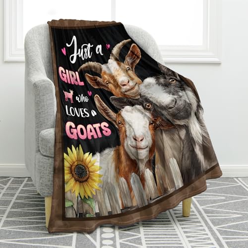 Jekeno Goat Gifts Blanket Farm Animal Throw Blanket - color: Goats1, size: 50"x60"
