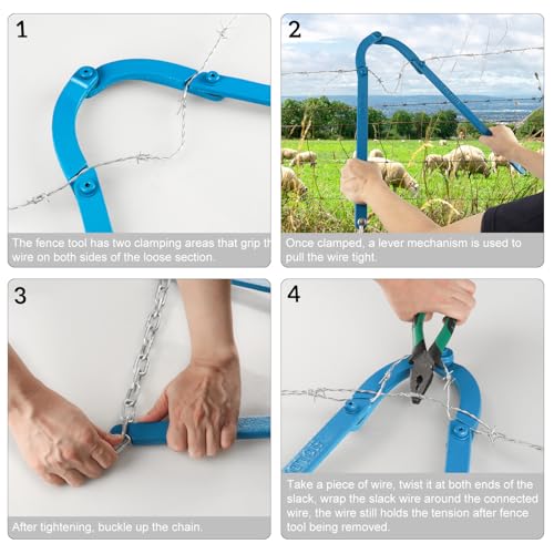 HOLDLY Heavy Duty Fence Wire Tightener for Barbed and Electric Fences