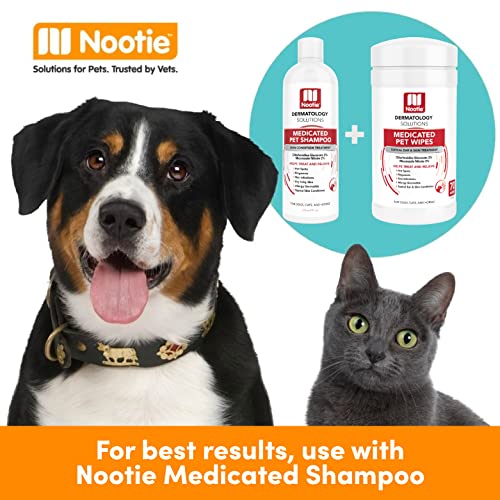 Nootie Medicated Dog Wipes, 2% Chlorhexidine and 2% Miconazole Formulated Pet Wipes for Dogs and Cats - 5"x 6" Size XL Wipes - 70 Count - Sold in Over 10,000 Vet Clinics and Pet Stores Worldwide - size: 70 count (Pack of 1)